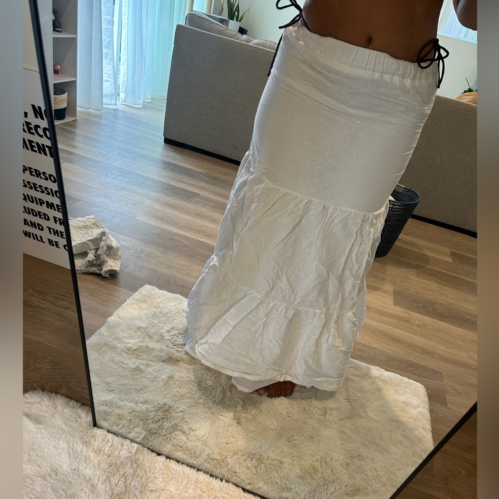 White Maxi Skirt ✨ Pepper Mayo